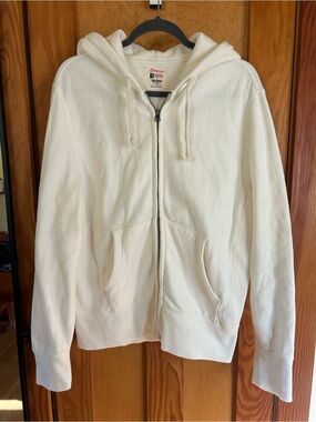 Champion by Todd Snyder White Zip Up Hoodie Men’s Medium